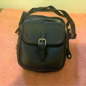 Black Crossbody Bag with Buckle
